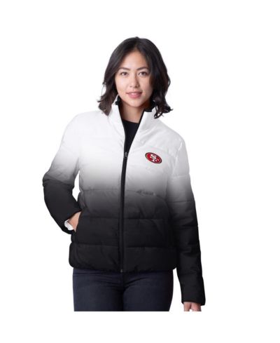 G-III 4Her by Carl Banks Women's Black San Francisco 49ers Overtime Ombre Full-Zip Puffer Jacket