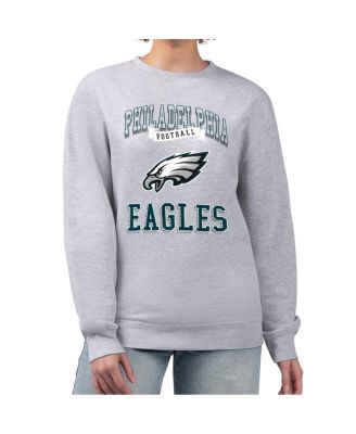 Женская толстовка G-III 4Her by Carl Banks Heather Gray Philadelphia Eagles Team Logo Graphic Tri-Blend Pullover Sweatshirt