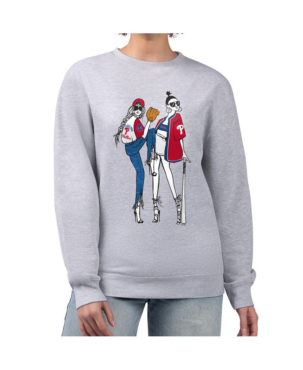 Женская флисовая толстовка G-III 4Her by Carl Banks Heather Gray Philadelphia Phillies Baseball Girls