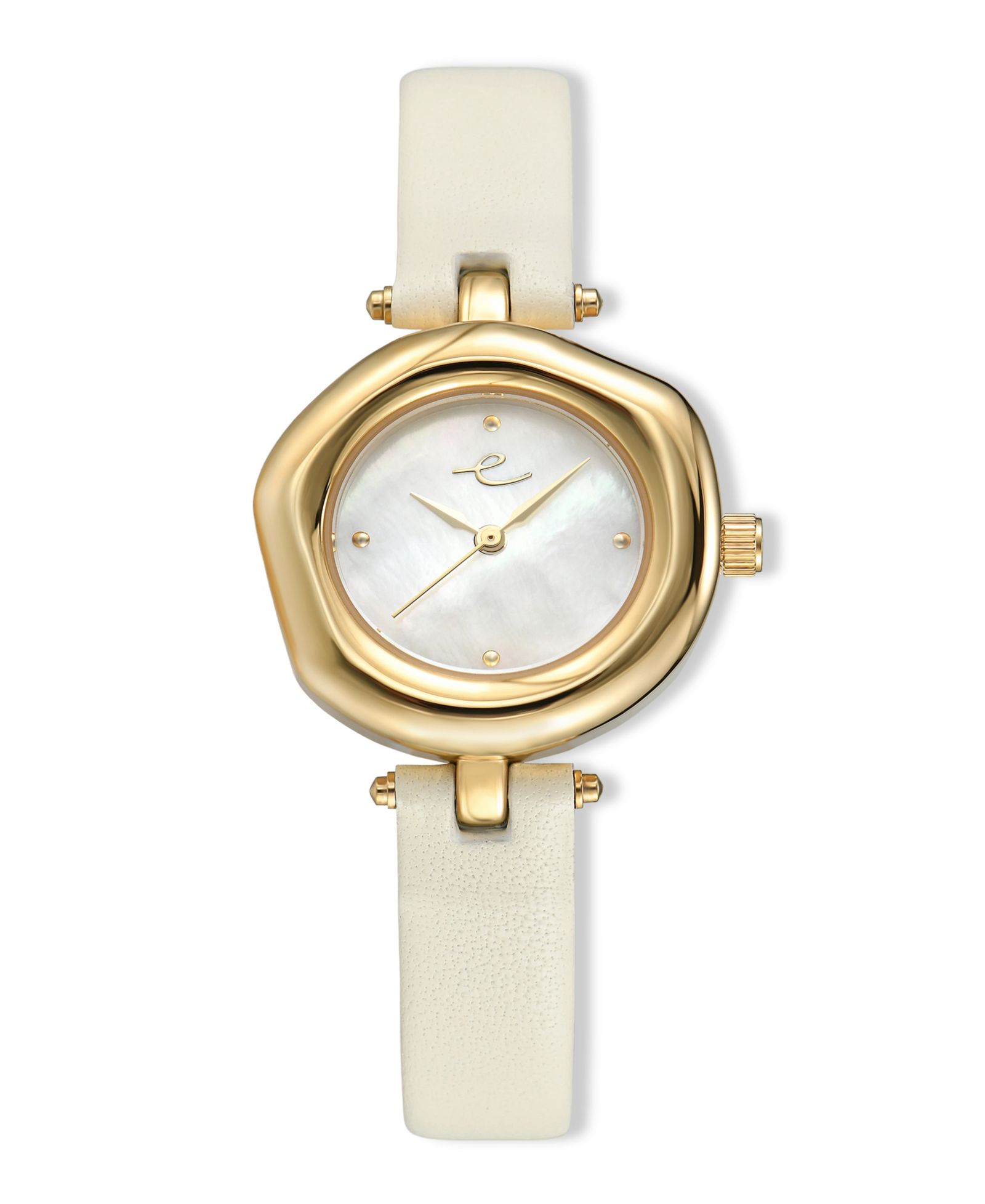 ETTIKA Open Circle Gold Plated Leather Watch,70-110mm