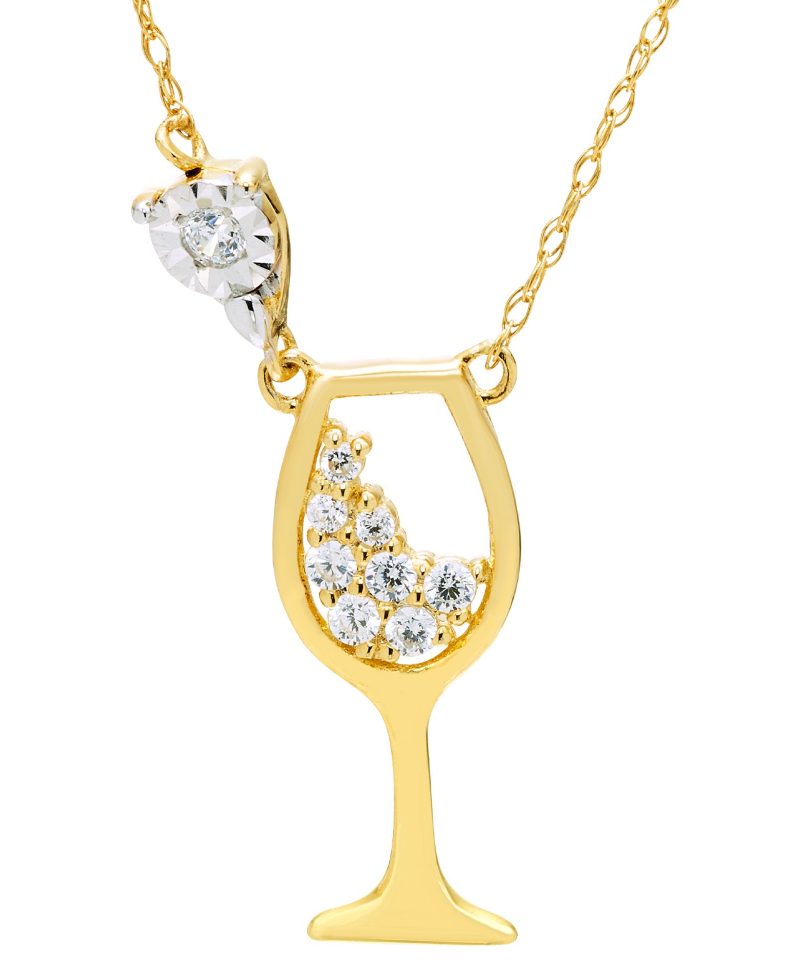 Подвески с бриллиантами Macy's (1/10 ct. t.w.) в 14k Yellow Gold