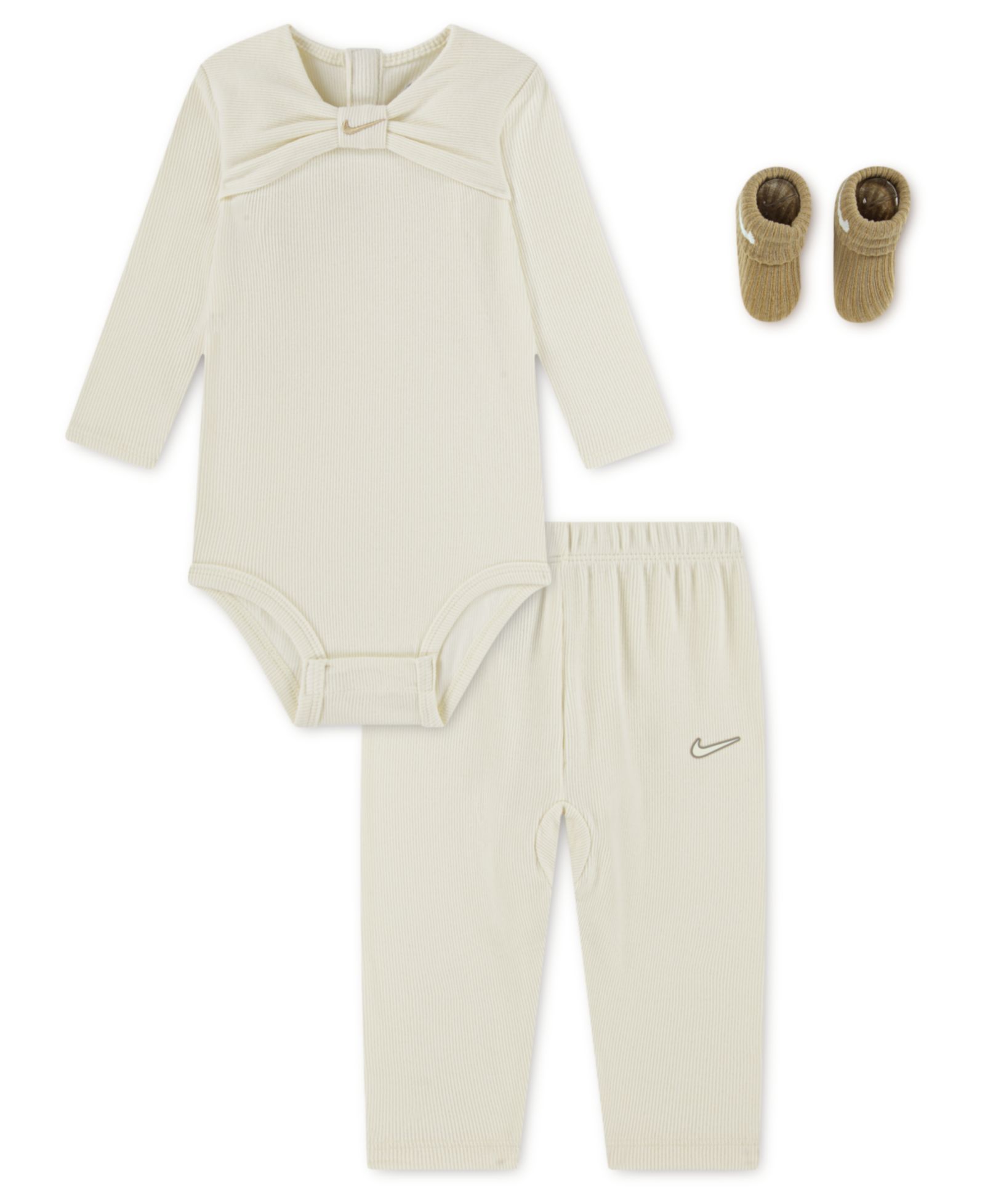 Nike Baby Girls' Long-Sleeve Bodysuit, Pants and Socks, 3-Piece Set
