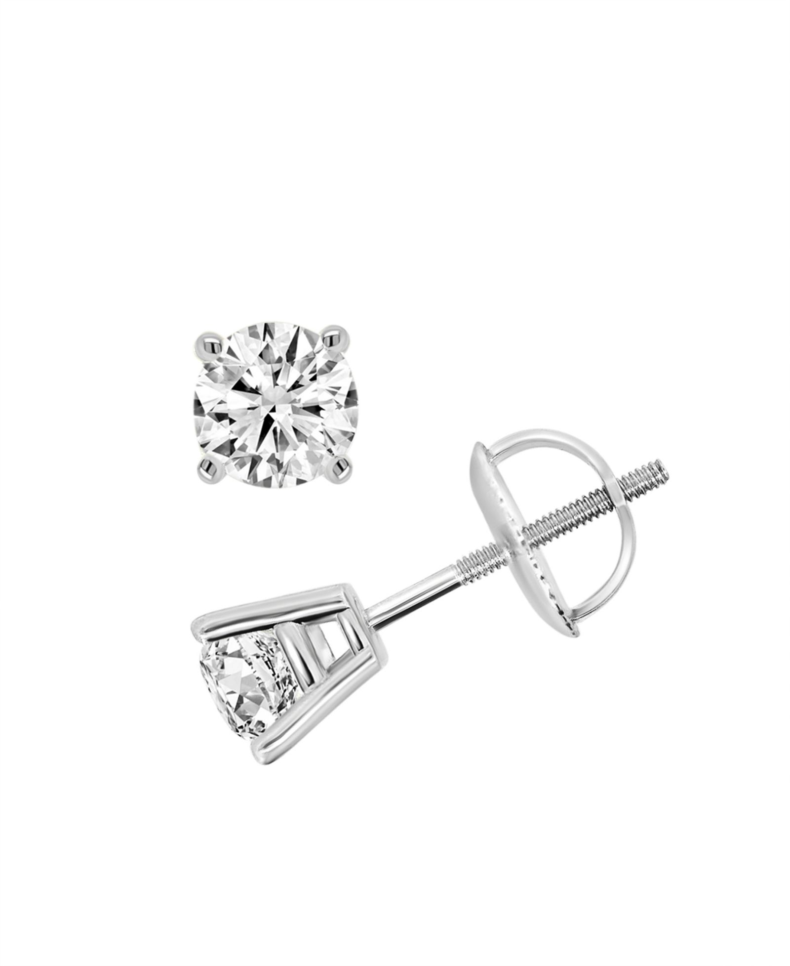 Macy's Серьги-гвоздики с бриллиантами (7/8 ct. t.w.), 14k белое золото