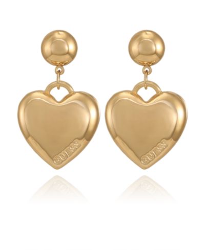 GUESS серьги-подвески с металлическим покрытием в форме сердца