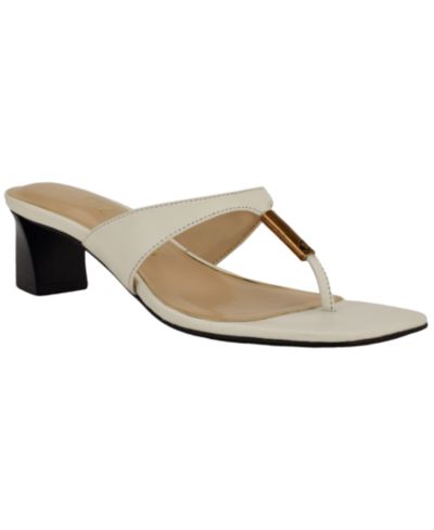 Женские кожаные сандалии на каблуке GUESS Yaiza Leather Block Heel City