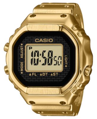 Унисекс наручные часы Casio Digital Gold-Tone Stainless Steel Ring 19.5mm