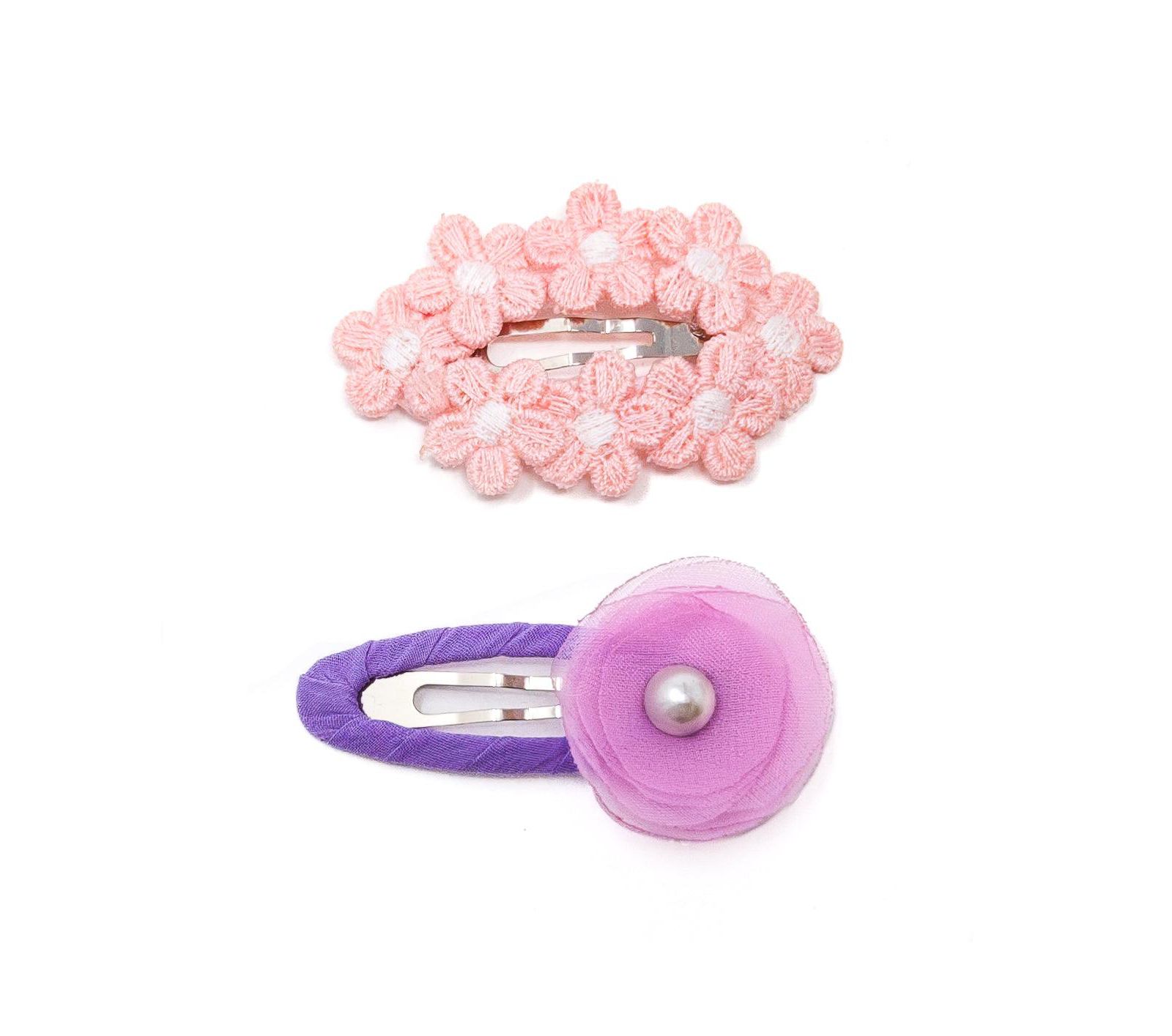 Набор заколок для волос Puttisu Girls 2pc Tulle Bloom Petals