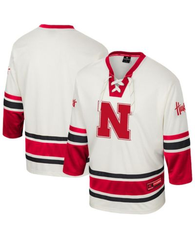 Мужская хоккейная джерси Colosseum Cream Nebraska Huskers Puck Proud