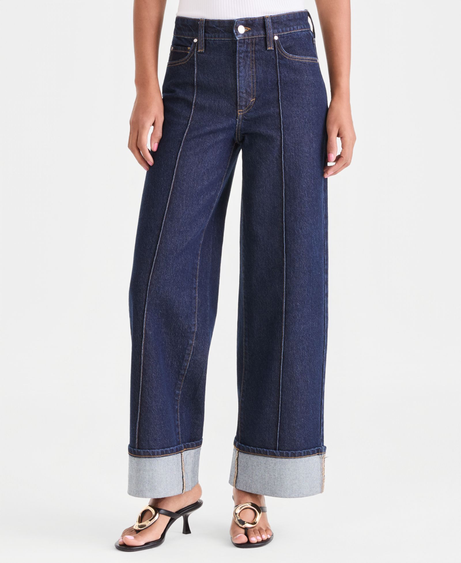 I.N.C. International Concepts Women's High-Rise Cuffed Wide-Leg Jeans, Macy's Exclusive