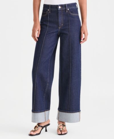 Женские широкие джинсы I.N.C. International Concepts High-Rise Cuffed Wide-Leg