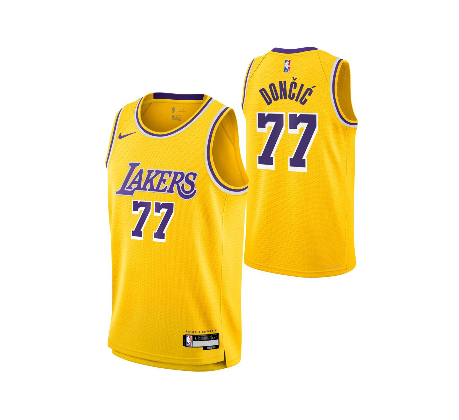 Мужская и женская джерси Nike Luka Doncic Gold Los Angeles Lakers Swingman - Icon Edition