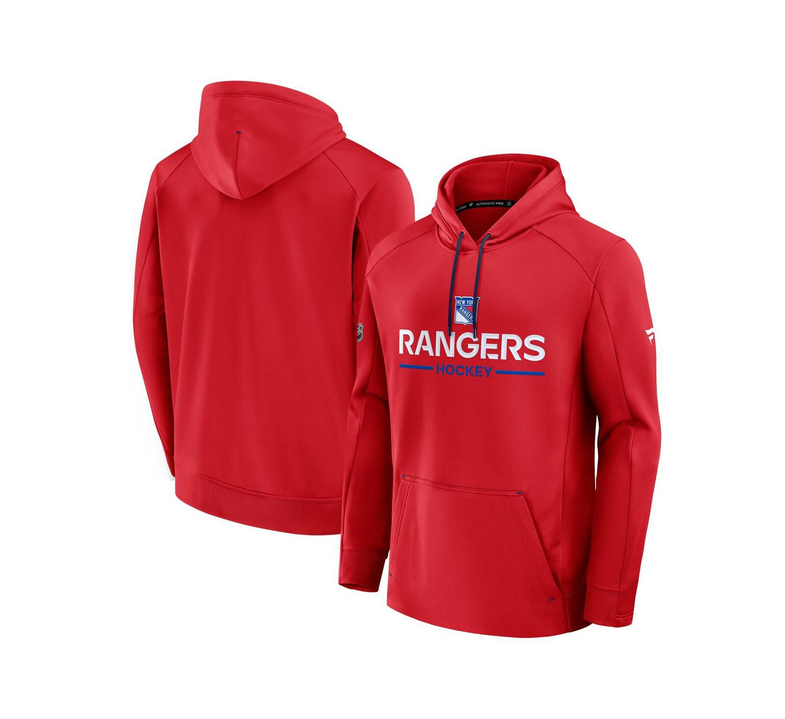Худи Fanatics Men's Red New York Rangers Authentic Pro Rink