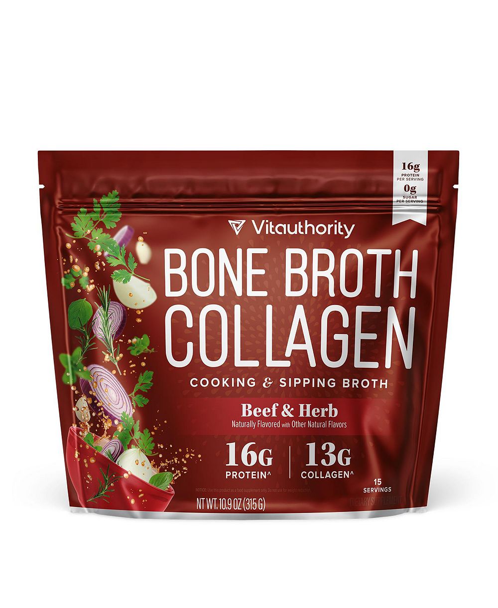 Коллаген Vitauthority US Vita Bone Broth Beef & Herb 310g (15 srv)