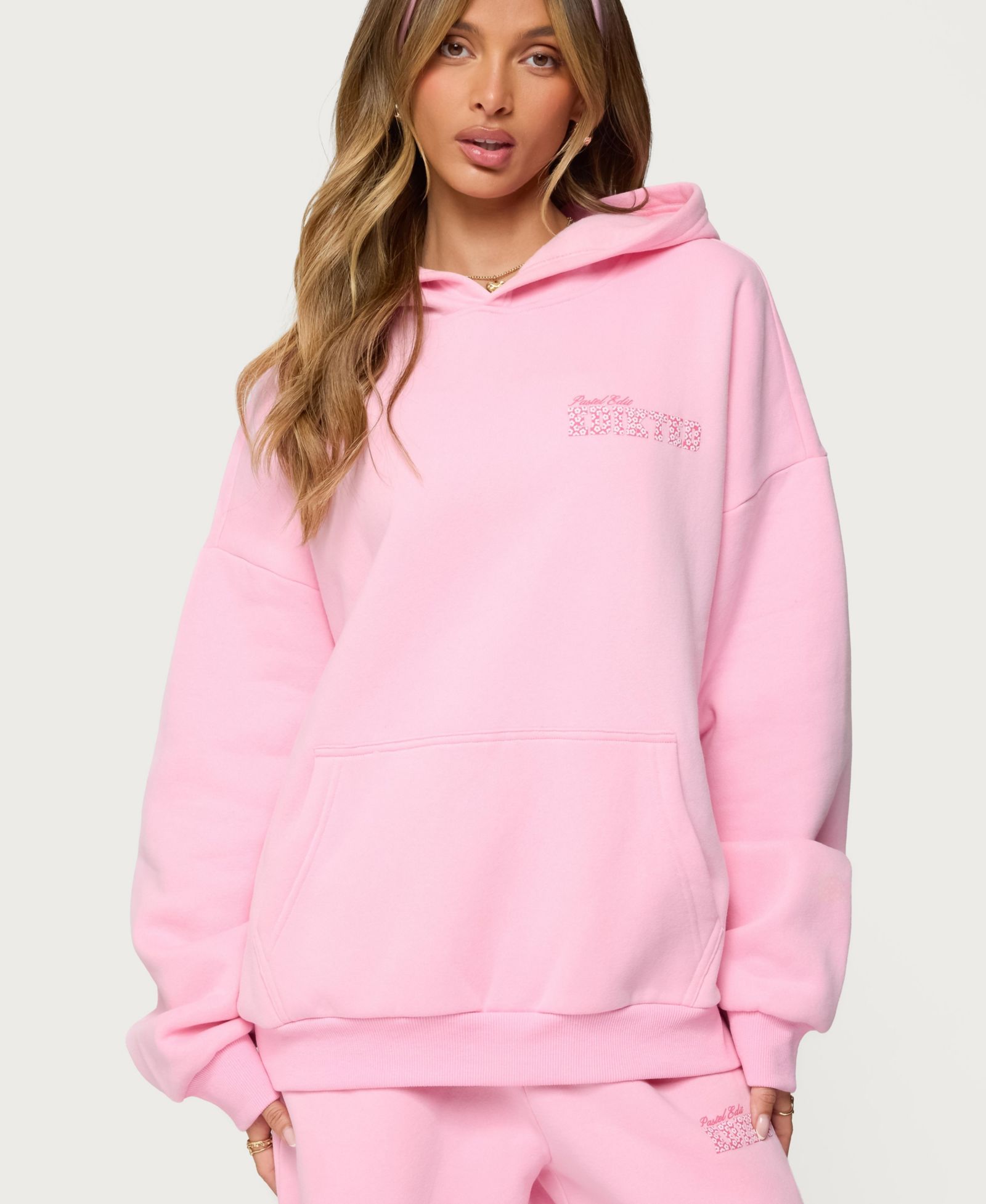 Женское оверсайз худи Edikted Pastel Edit
