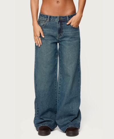 Edikted Women's Heartly Low Rise Straight Leg Jeans