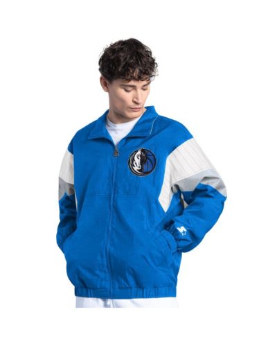 Starter Men's Blue Dallas Mavericks Yard Line Full-Zip Jacket
