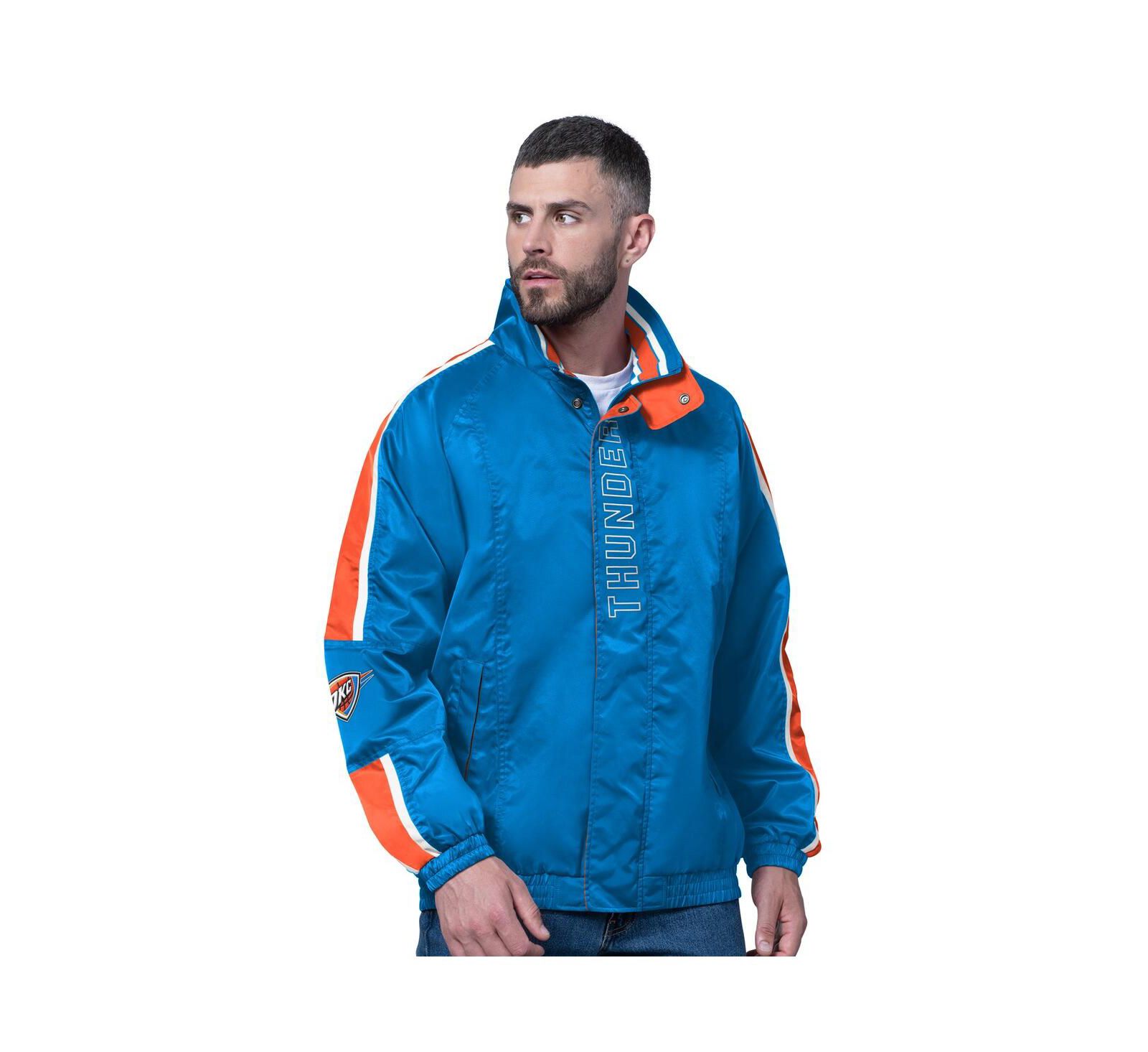 Starter Men's Blue Oklahoma City Thunder Freestyle Lightweight Full-Zip Jacket