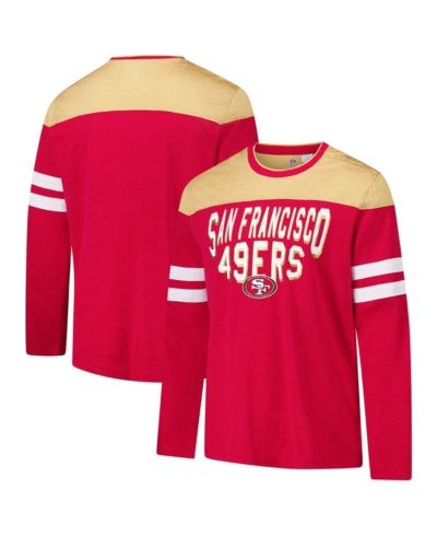 G-III Sports by Carl Banks Men's Scarlet/Gold San Francisco 49ers Adaptive Hail Mary Long Sleeve T-Shirt