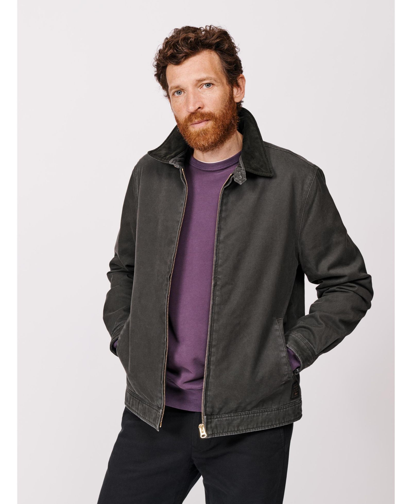 Aubin Мужская куртка Harrington из канваса Newland