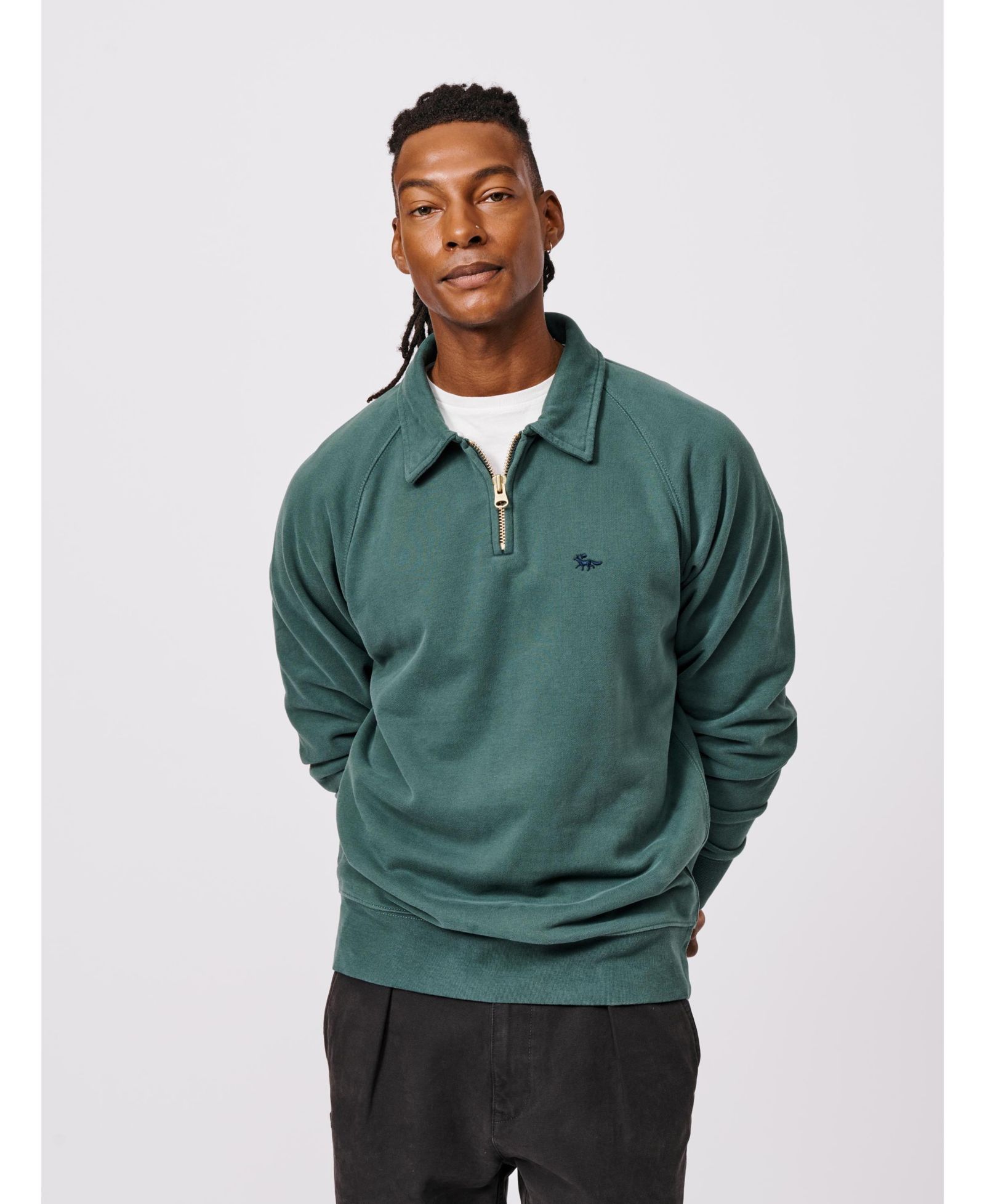 Aubin Men's Dunster Zip Neck Sweatshirt