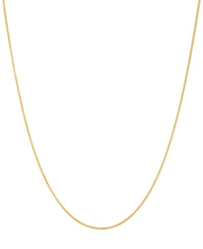 Macy's Solid Wheat Chain Necklace in 14k Yellow Gold