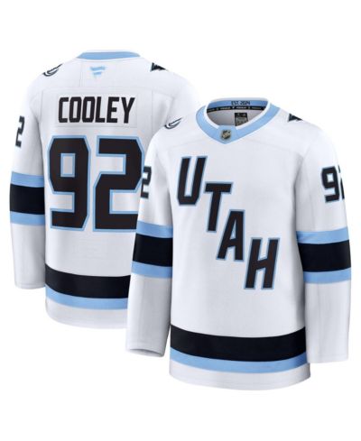 Мужская джерси Fanatics Logan Cooley White Utah Mammoth Away Premium Player