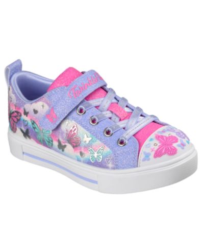 Skechers Little Girls Twinkle Toes: Twinkle Sparks - Butterfly Sky Light-Up Fastening Strap Lifestyle Sneakers from Finish Line