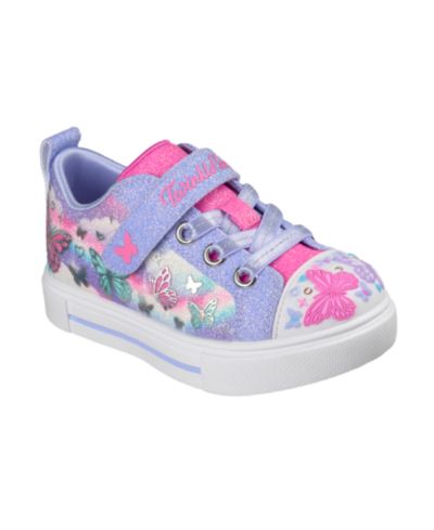Skechers Toddler Girls Twinkle Toes: Twinkle Sparks - Butterfly Sky Light-Up Fastening Strap Lifestyle Sneakers from Finish Line