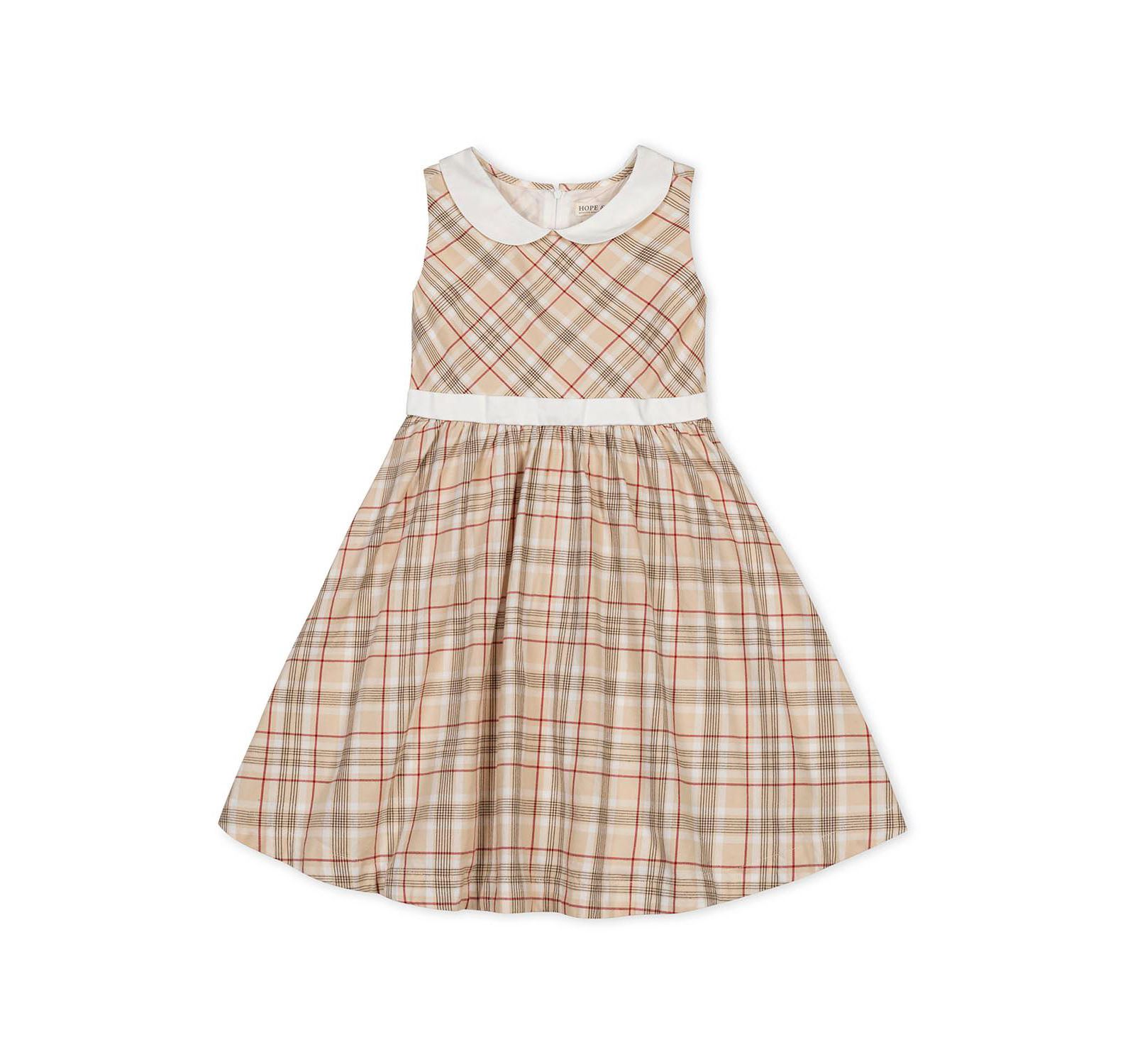 Детское нарядное платье Hope & Henry Organic Sleeveless с воротником Питер Пэн