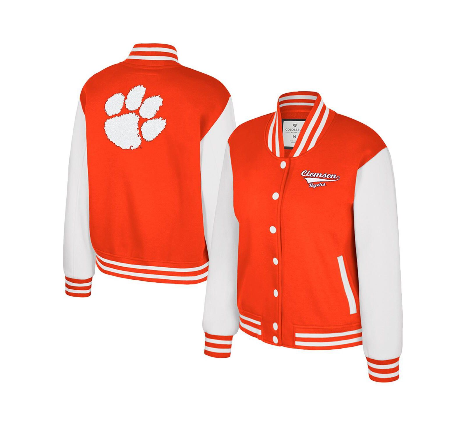 Куртка Colosseum Women's Orange Clemson Tigers French Baguette Full snap Fleece