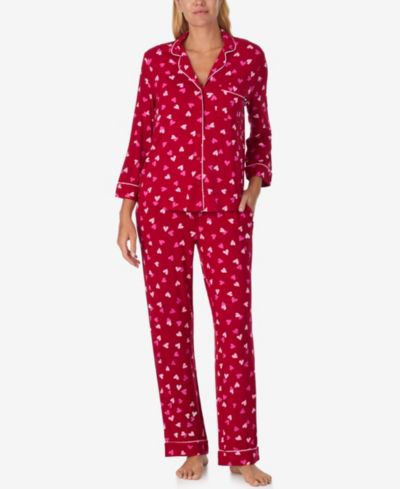 kate spade new york Женский комплект для сна, топ с рукавом 3/4 и брюки пижамные