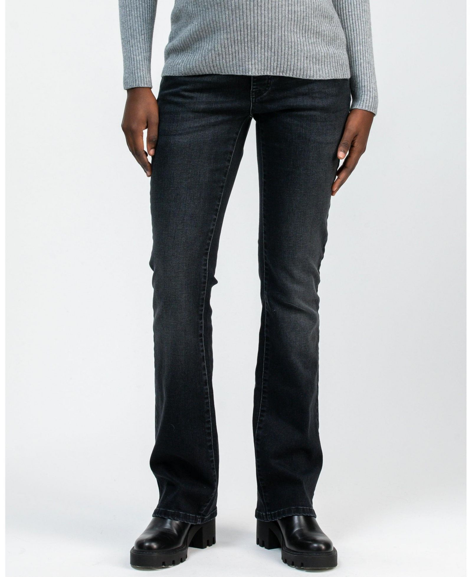 PIETRO BRUNELLI MATERNITY Maternity Slim Bootcut Jeans with Elastic Waistband