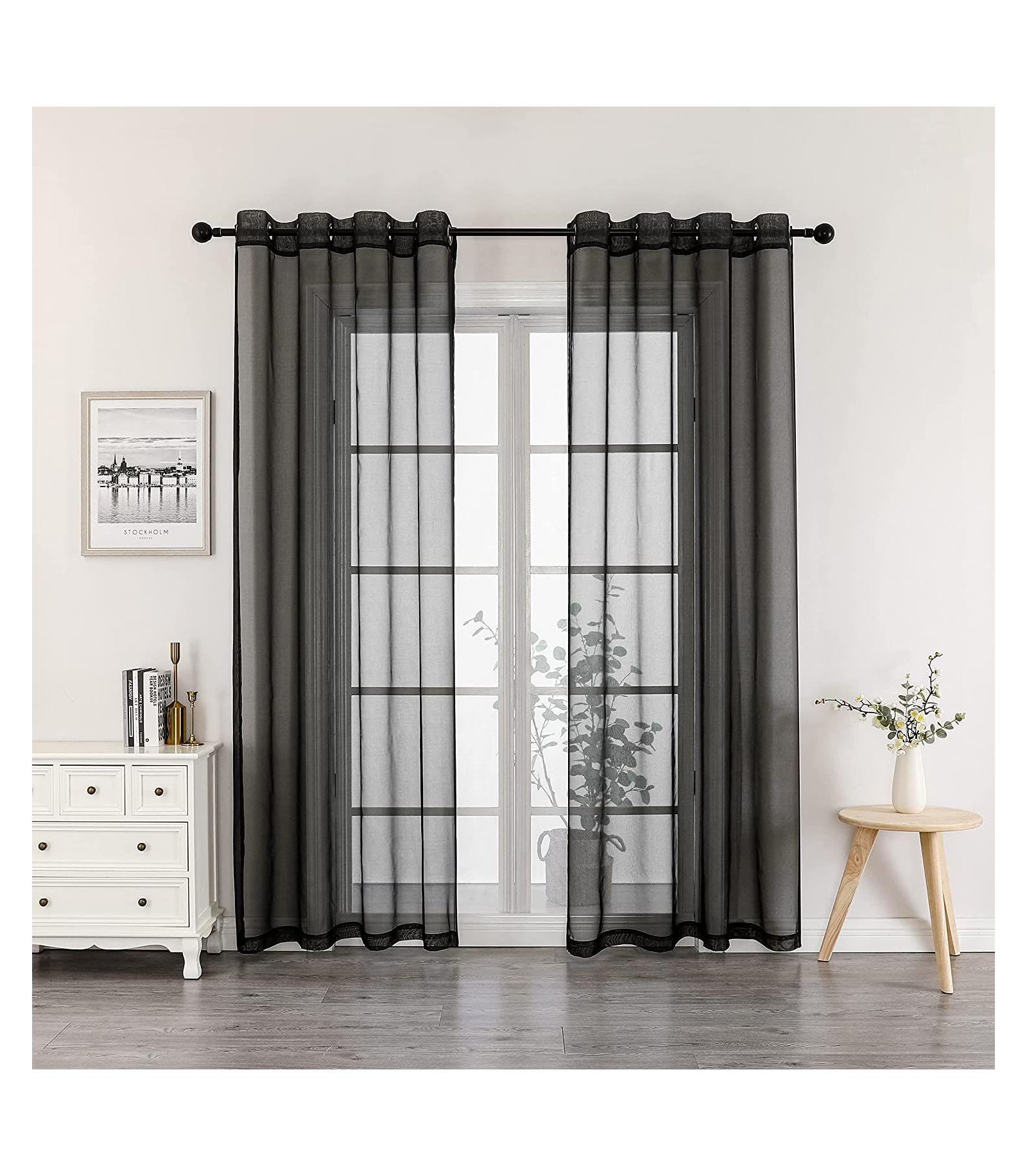GoodGram комплект из 2 штор GoodGram Montauk, sheer voile, 90 in. Long