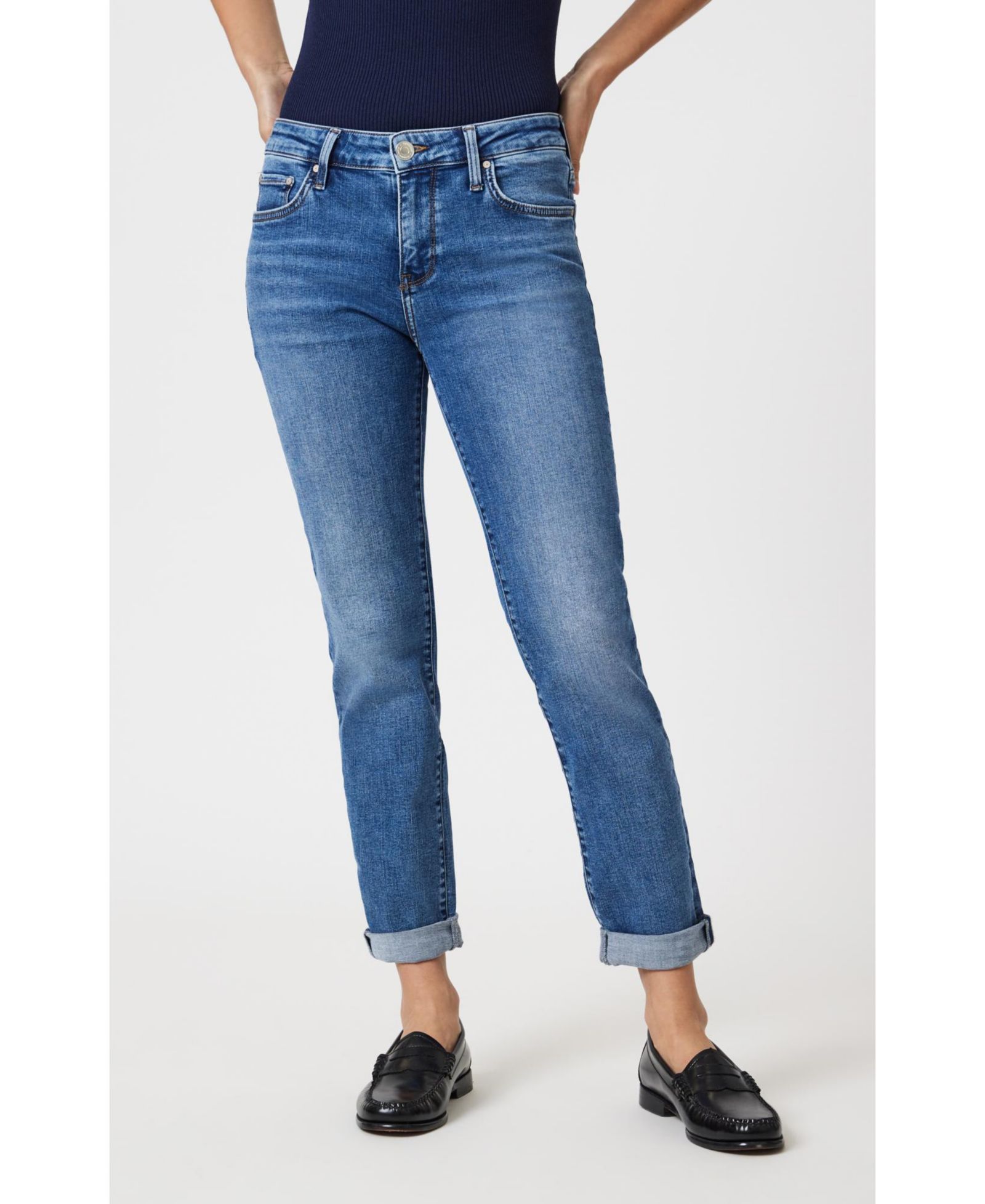 Mavi Jeans Женские джинсы Mavi Emma Slim Boyfriend, цвет Mid Brushed Tribeca