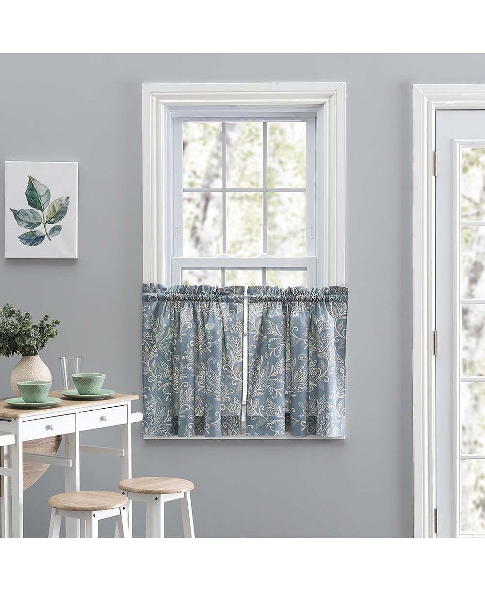 Штора Ellis Curtain Lexington Leaf Pattern Blue