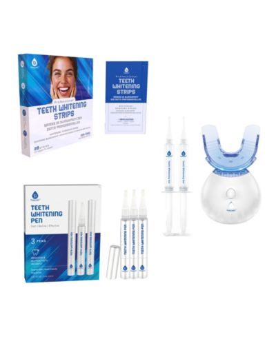 Pursonic Complete Smile Whitening Bundle – LED Whitening Kit + Whitening Pens + Professional Whitening Strips