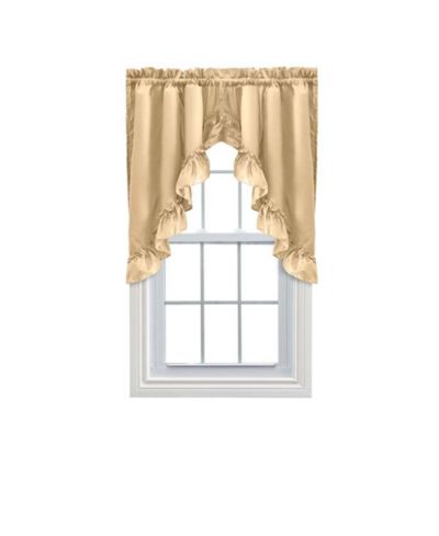 Ellis Curtain Декоративные шторы Ruffled Swag 60"x38" цвет Almond