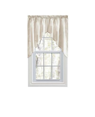Ellis Curtain Plaza классическая штора в полоску 56" x 36" бежевая