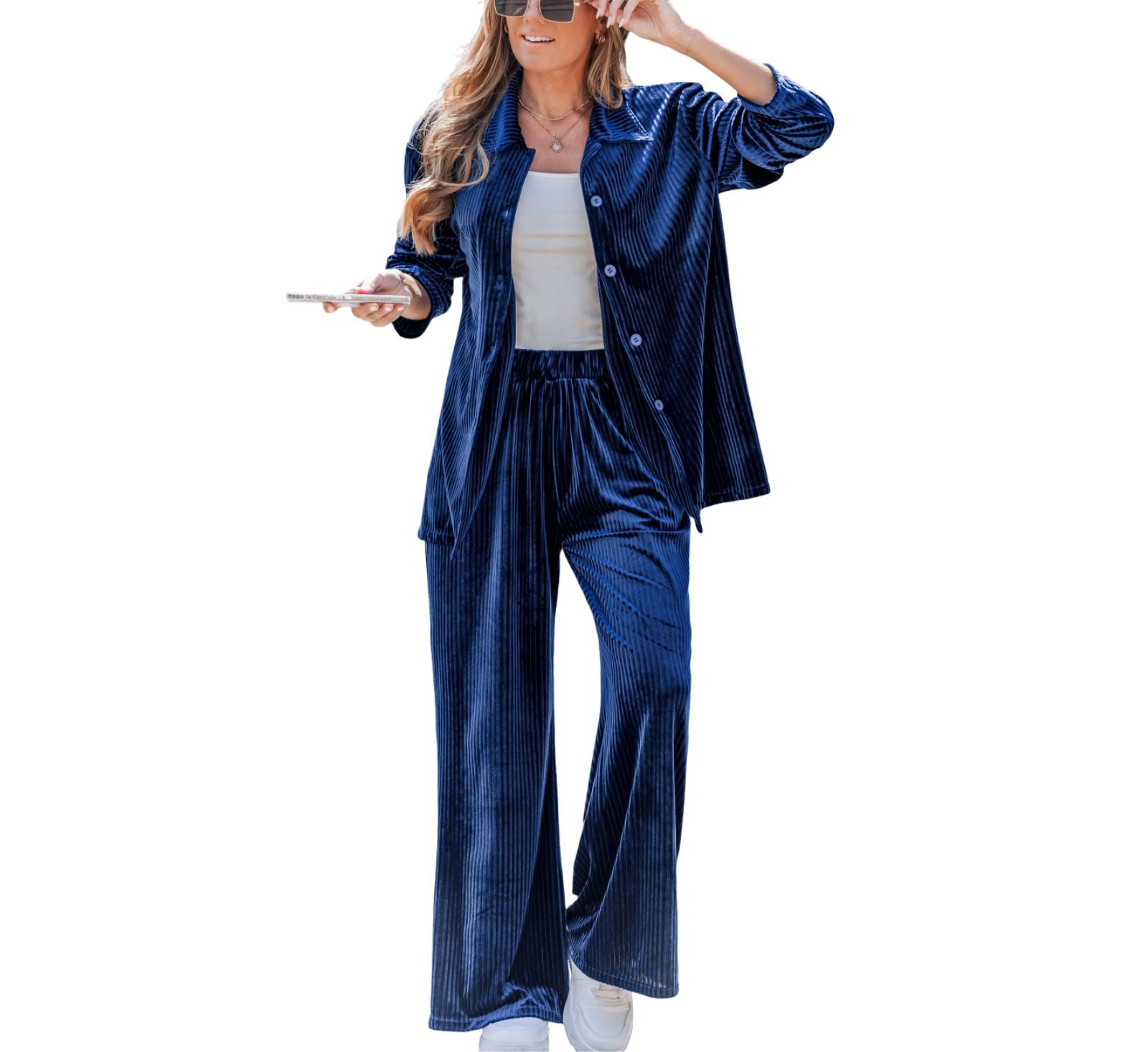 Женский комплект Cupshe Velvet Pleated