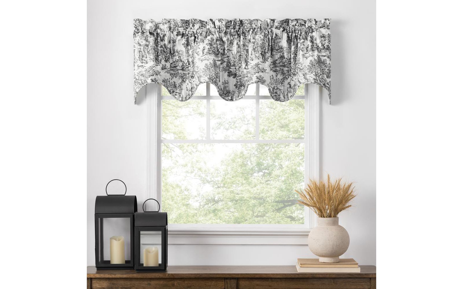 Штора Ellis Curtain Victoria Park Toile высококачественная светонепроницаемая однотонная с отделкой scalloped 70 x 15
