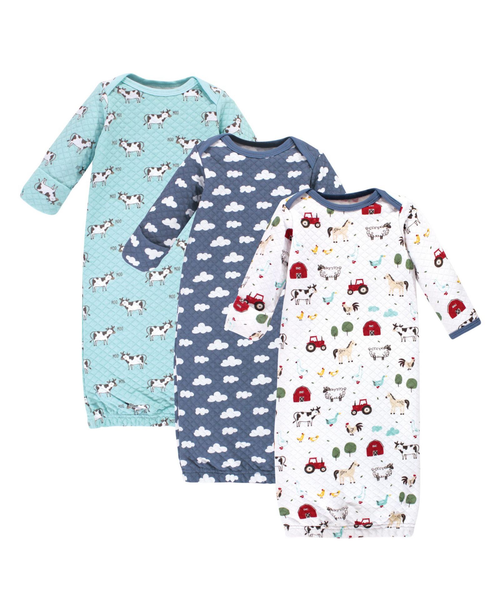 Hudson Baby Набор хлопковых спальных комбинезонов 3pk