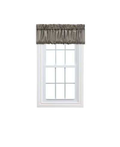 Валанс для окна Ellis Stacey 1.5" Rod Pocket High Quality Fabric Solid Color 60"x15" Grey
