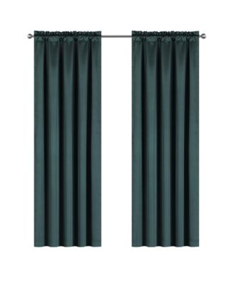 Kate Aurora Set Of 2 Piece Crinkle Sheer Rod Pocket Christmas Curtain Panels - 84 in. Long - Evergreen