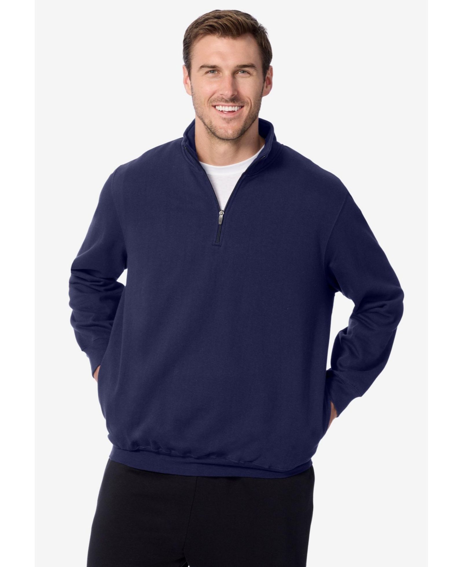 KingSize Men's Fleece 1/4 Zip Sweatshirt