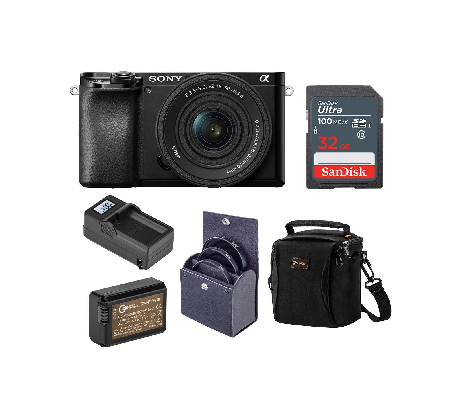 Беззеркальная цифровая камера Sony Alpha A6100, 24.2 МП, UHD 4K, с объективом 16-50 мм