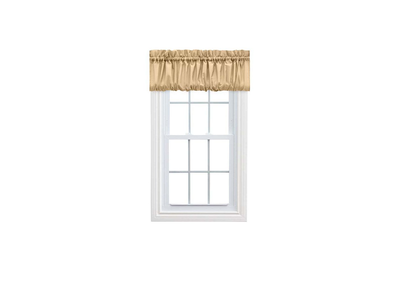Ellis Curtain Ellis Stacey Solid Window 1.5" Rod Pocket High Quality Fabric Balloon Valance 60"x15"