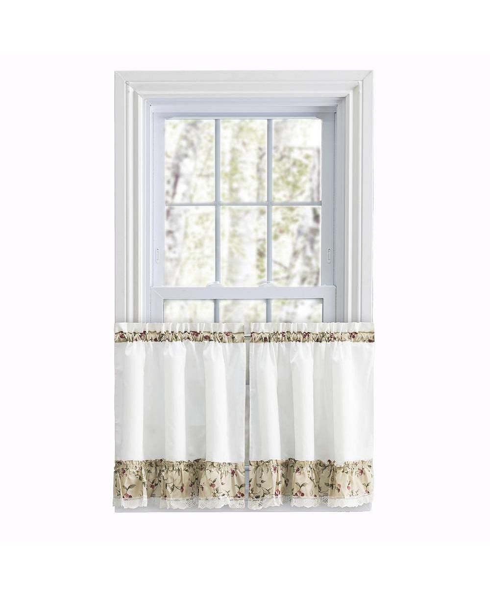 Занавески Ellis Curtain Cherries Ruffled 1.5" Rod Pocket