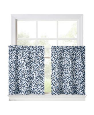 Ellis Curtain Sea Tumble Window Treatment  Rod Pocket 100% Cotton Curtain Tiers