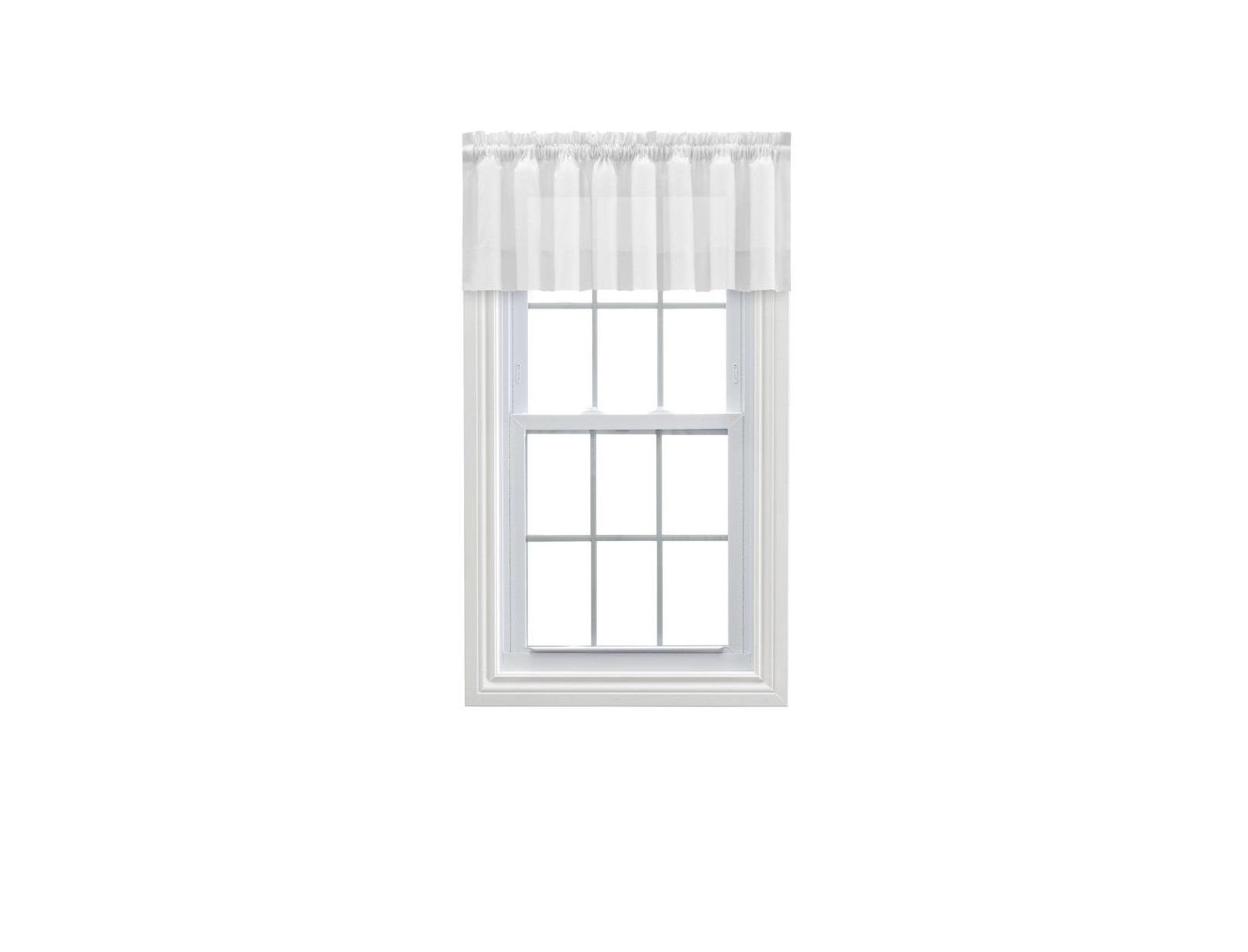 Ellis Curtain Shadow Stripe 1.5" Rod Pocket Tailored Valance for Windows 82" x 12"