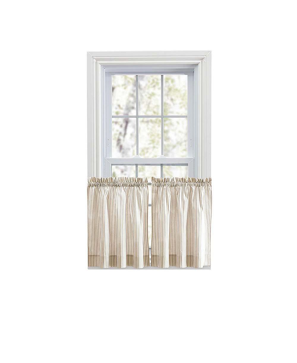 Шторы Ellis Curtain Plaza Classic с принтом в полоску, 1.5" карман для штанги, бежевый цвет